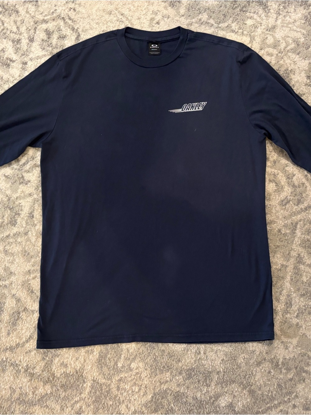 Oakley Men's Navy Long-Sleeve Logo Performance Shirt